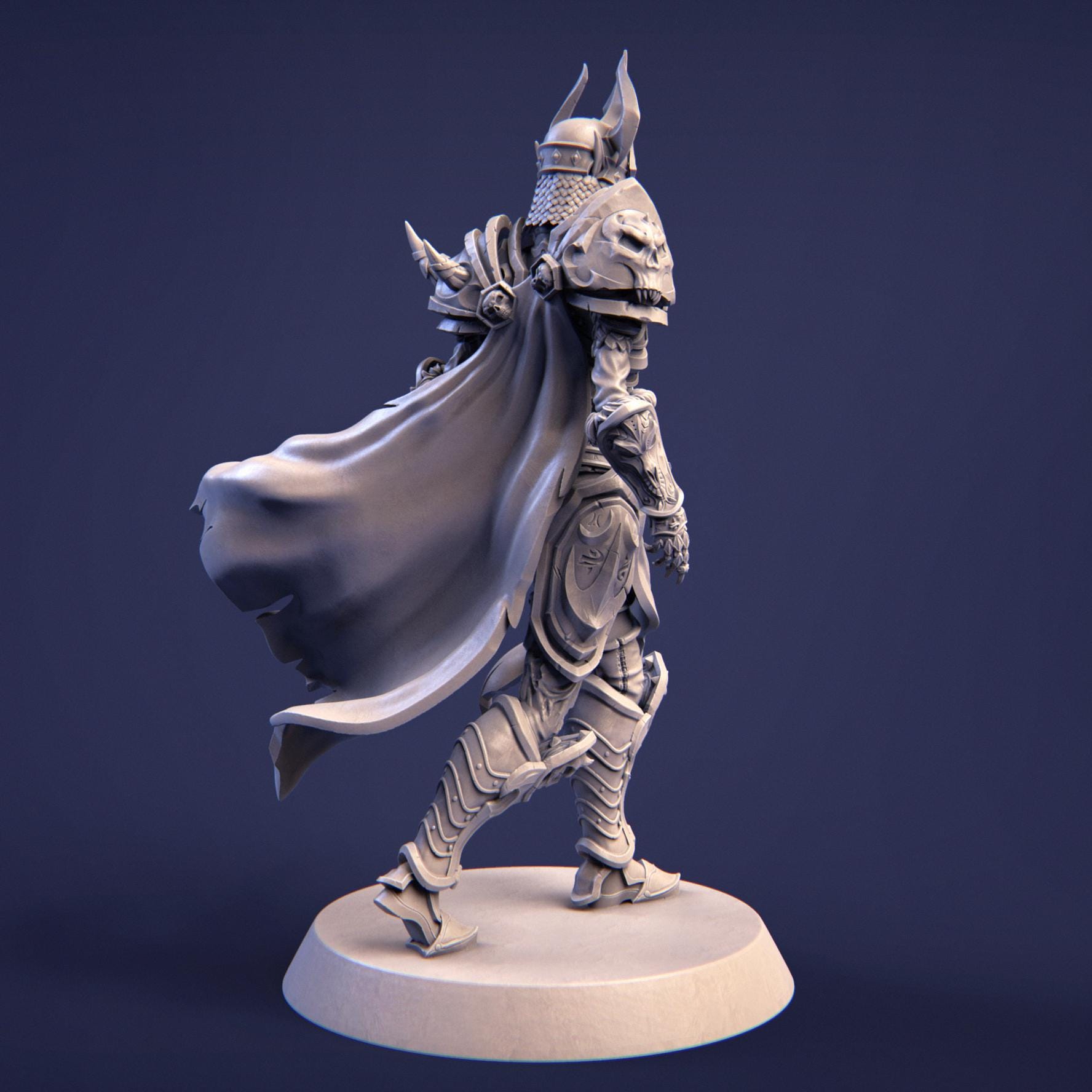 Ashinna the Revenant | DnD Female Elf Knight Paladin Collectible Miniature Statue | 75mm / 140mm | by Nerikson