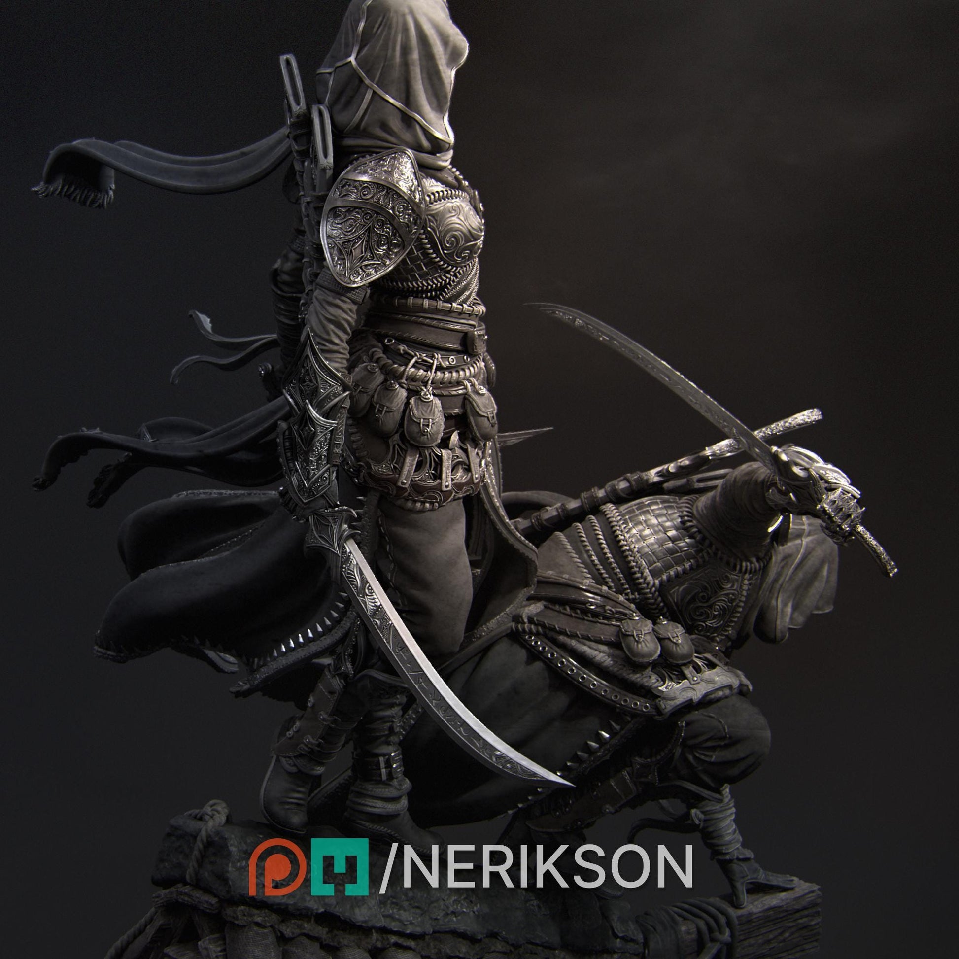 The Unseen Blades | Fantasy Assassin Thief Collectible Resin Diorama | by Nerikson