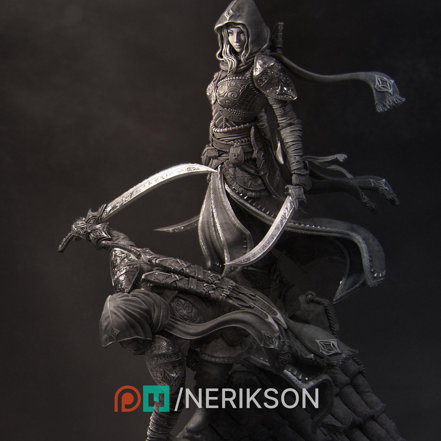 The Unseen Blades | Fantasy Assassin Thief Collectible Resin Diorama | by Nerikson