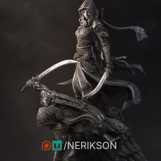 The Unseen Blades | Fantasy Assassin Thief Collectible Resin Diorama | by Nerikson