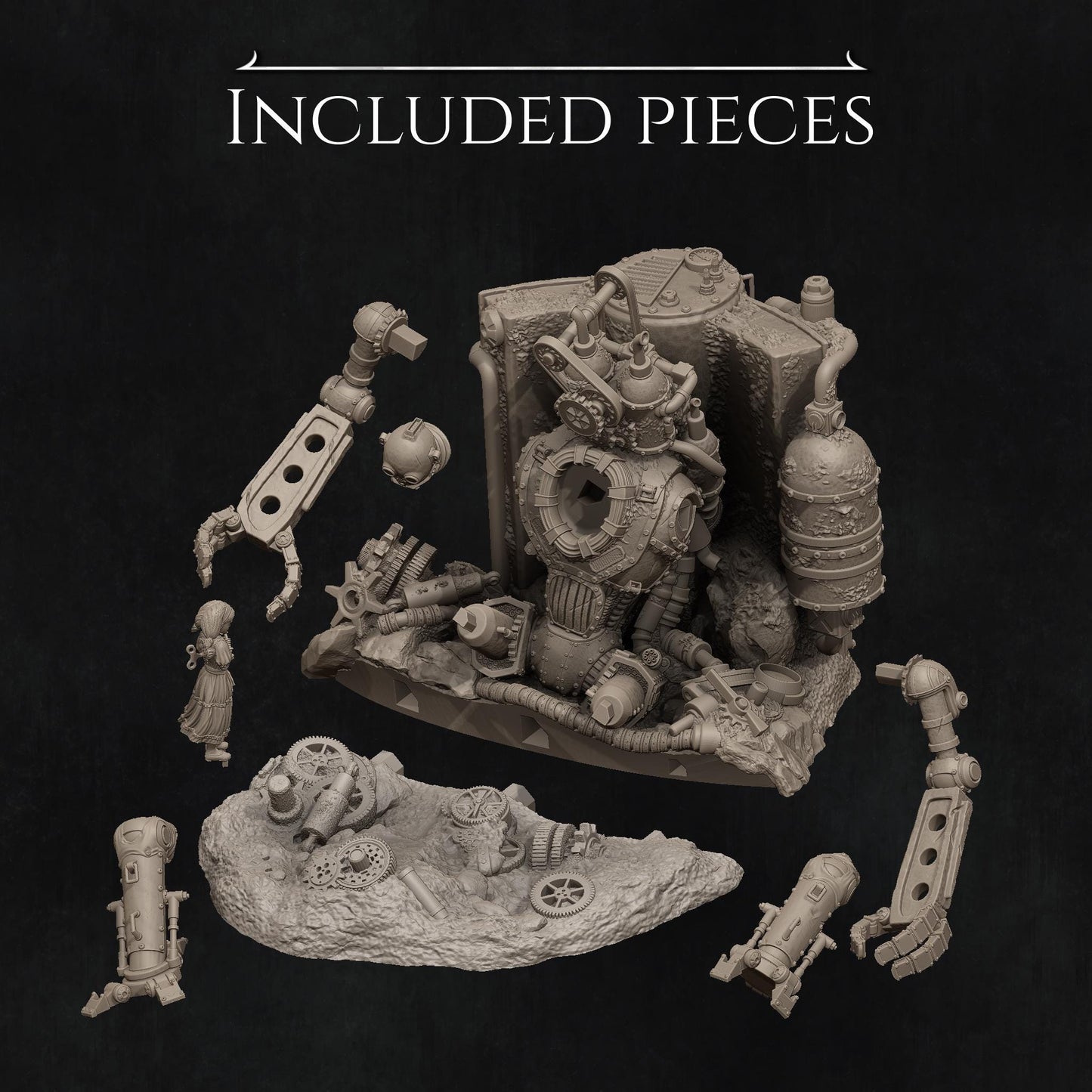 The Abandoned Robot | Steampunk Clockpunk Collectible Resin Diorama | by Nerikson