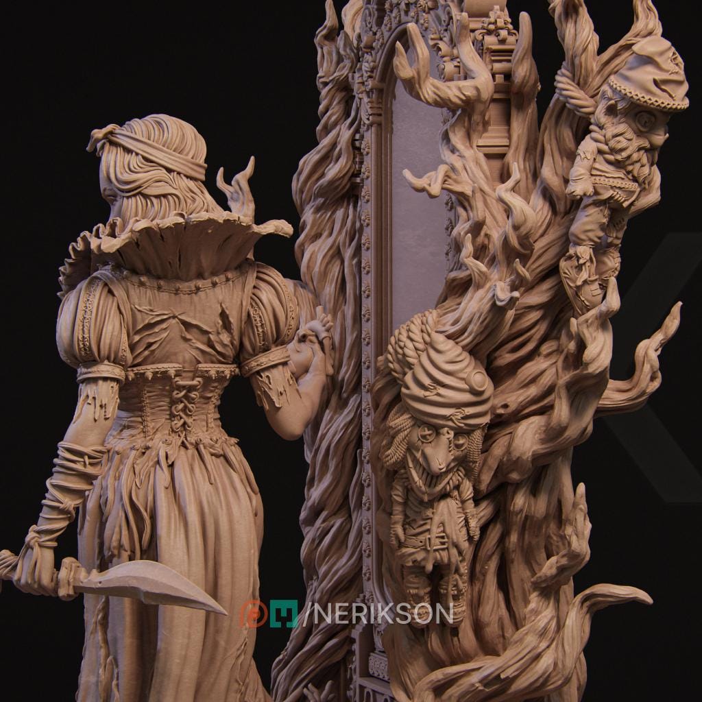 The Fairest of them All | Fantasy Snow White Fairytale Collectible Resin Diorama | by Nerikson