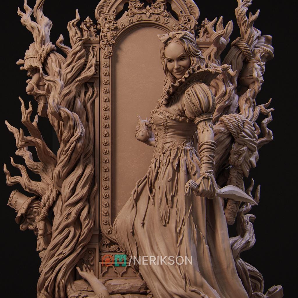 The Fairest of them All | Fantasy Snow White Fairytale Collectible Resin Diorama | by Nerikson
