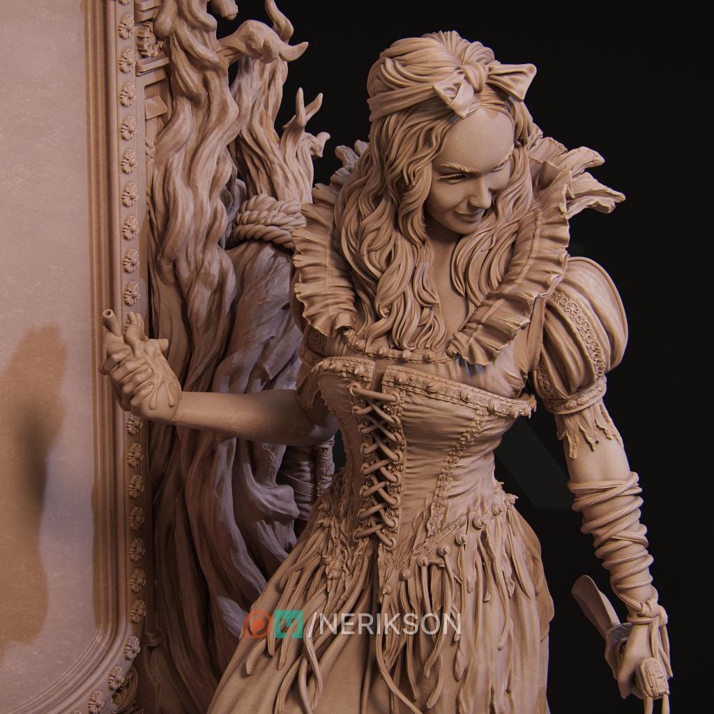 The Fairest of them All | Fantasy Snow White Fairytale Collectible Resin Diorama | by Nerikson