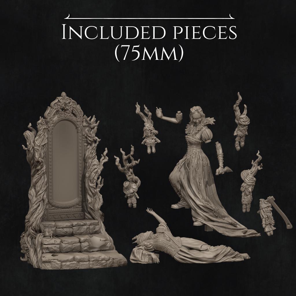 The Fairest of them All | Fantasy Snow White Fairytale Collectible Resin Diorama | by Nerikson