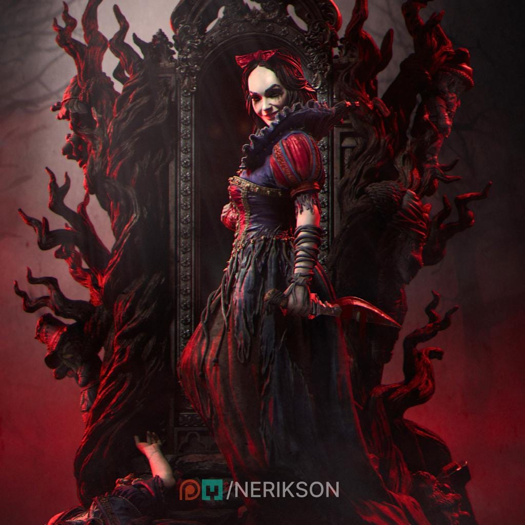 The Fairest of them All | Fantasy Snow White Fairytale Collectible Resin Diorama | by Nerikson