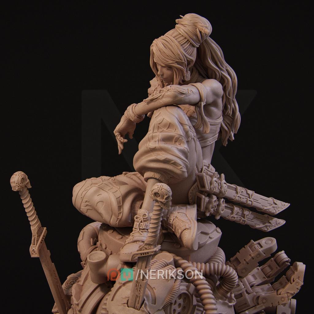 Neo-Nixxi Diorama | Sci-fi Female Collectible Resin Diorama | by Nerikson