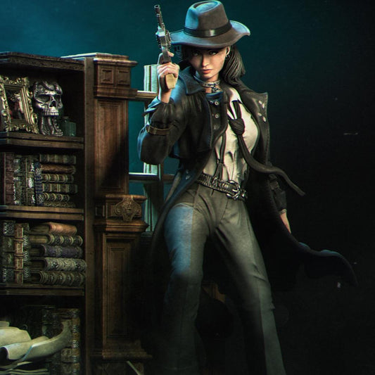 Laura the Detective Diorama| Noir Lovecraftian Collectible Resin Diorama | by Nerikson