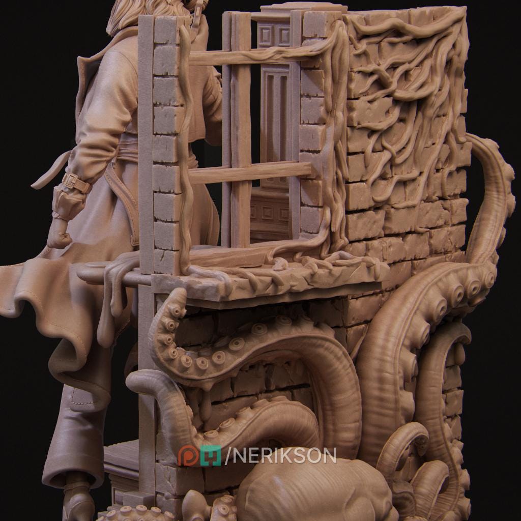 Laura the Detective Diorama| Noir Lovecraftian Collectible Resin Diorama | by Nerikson