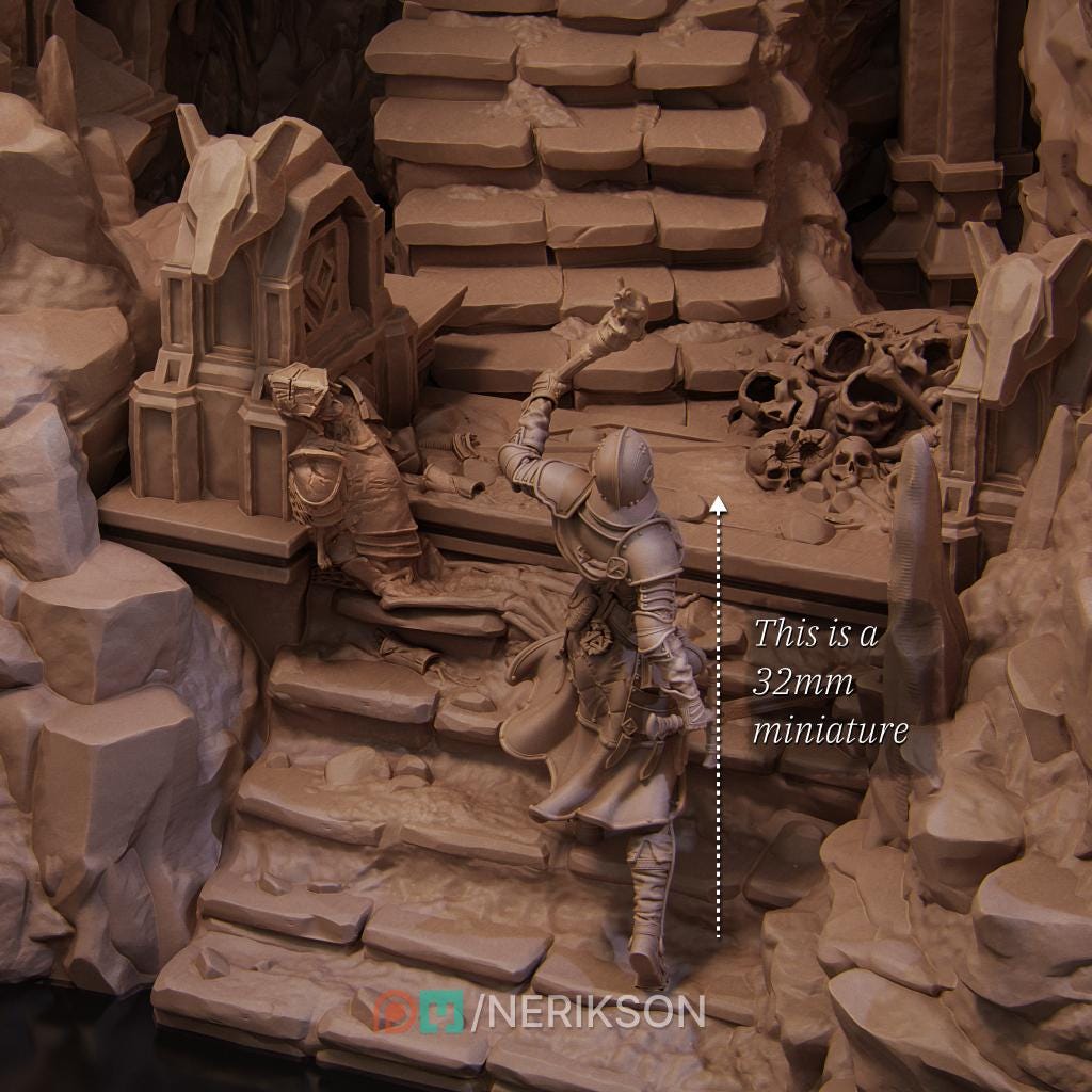 BookNook of the Shattered King | Large Scale Collectible Diorama Bookcase Filler | by Nerikson