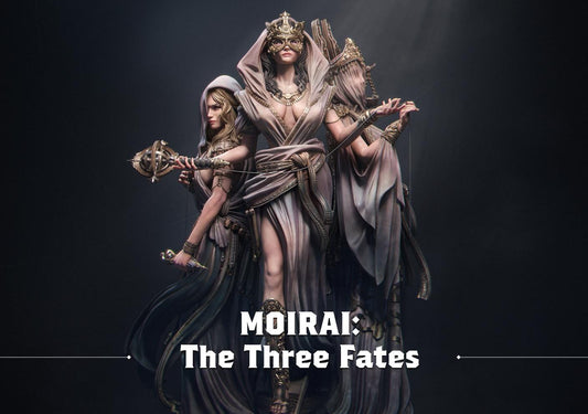 Moirae, the Three Fates | Collectible Greek Mythology Statue Diorama | by Nerikson