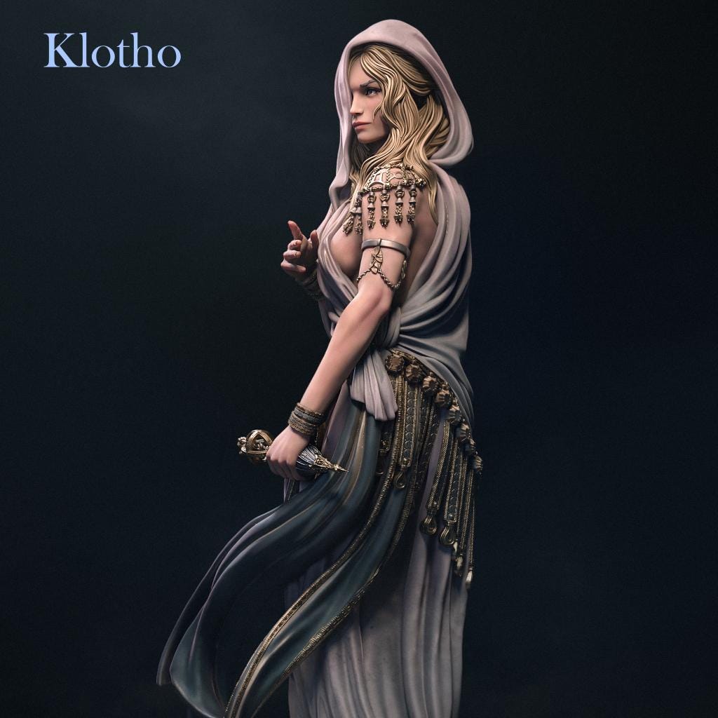 Moirae, the Three Fates | Collectible Greek Mythology Statue Diorama | by Nerikson