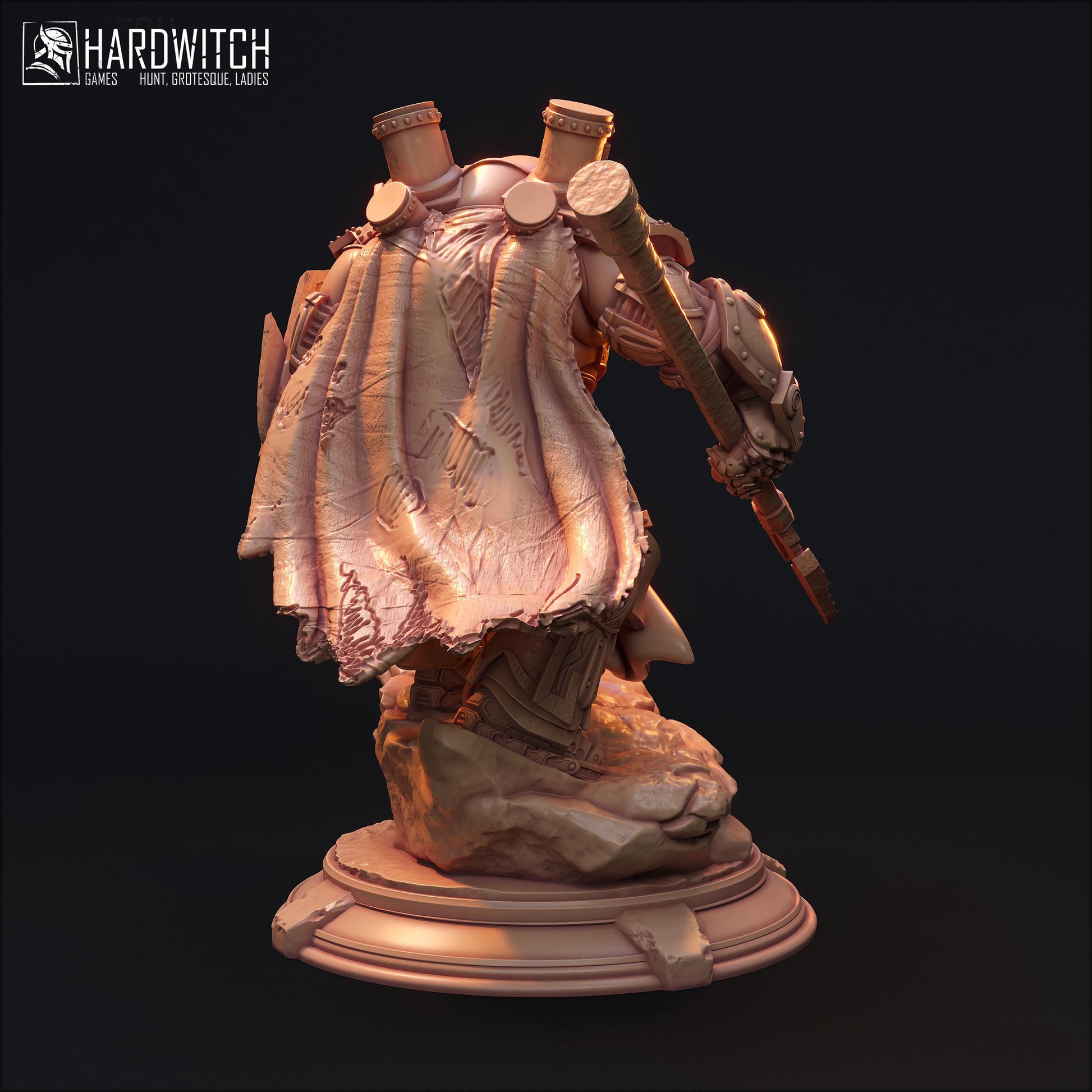 Falguron Centurion | DnD Sci-fi Fantasy Warforged Paladin Knight Miniature | 32mm / 75mm | by Hardwitch Games