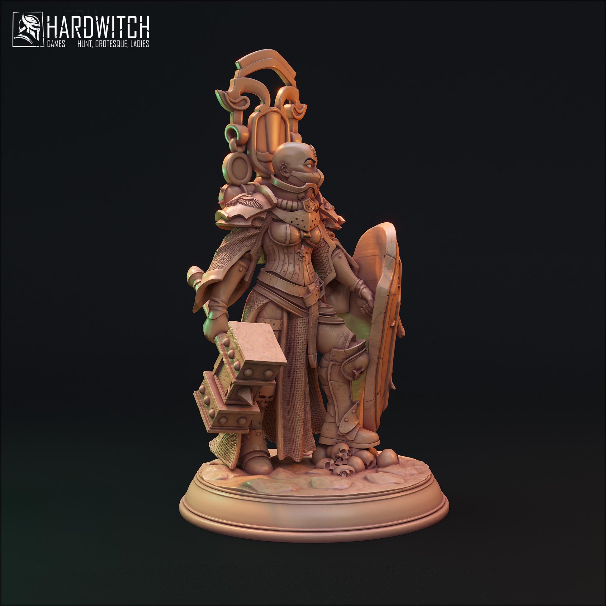 Sabbath Fidel | DnD Female Sci-fi Soldier Warrior Pin Up collectible Miniature | 32mm / 75mm | by Hardwitch Games
