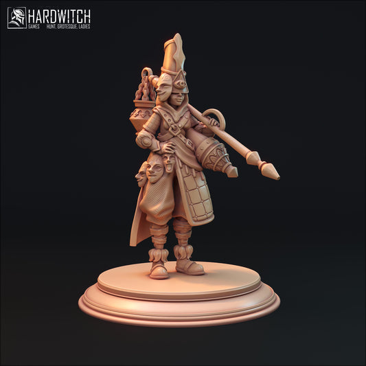 Ramesh | DnD Fantasy Human Trickster Wizard Berserker Miniature | 32mm / 75mm | by Hardwitch Games