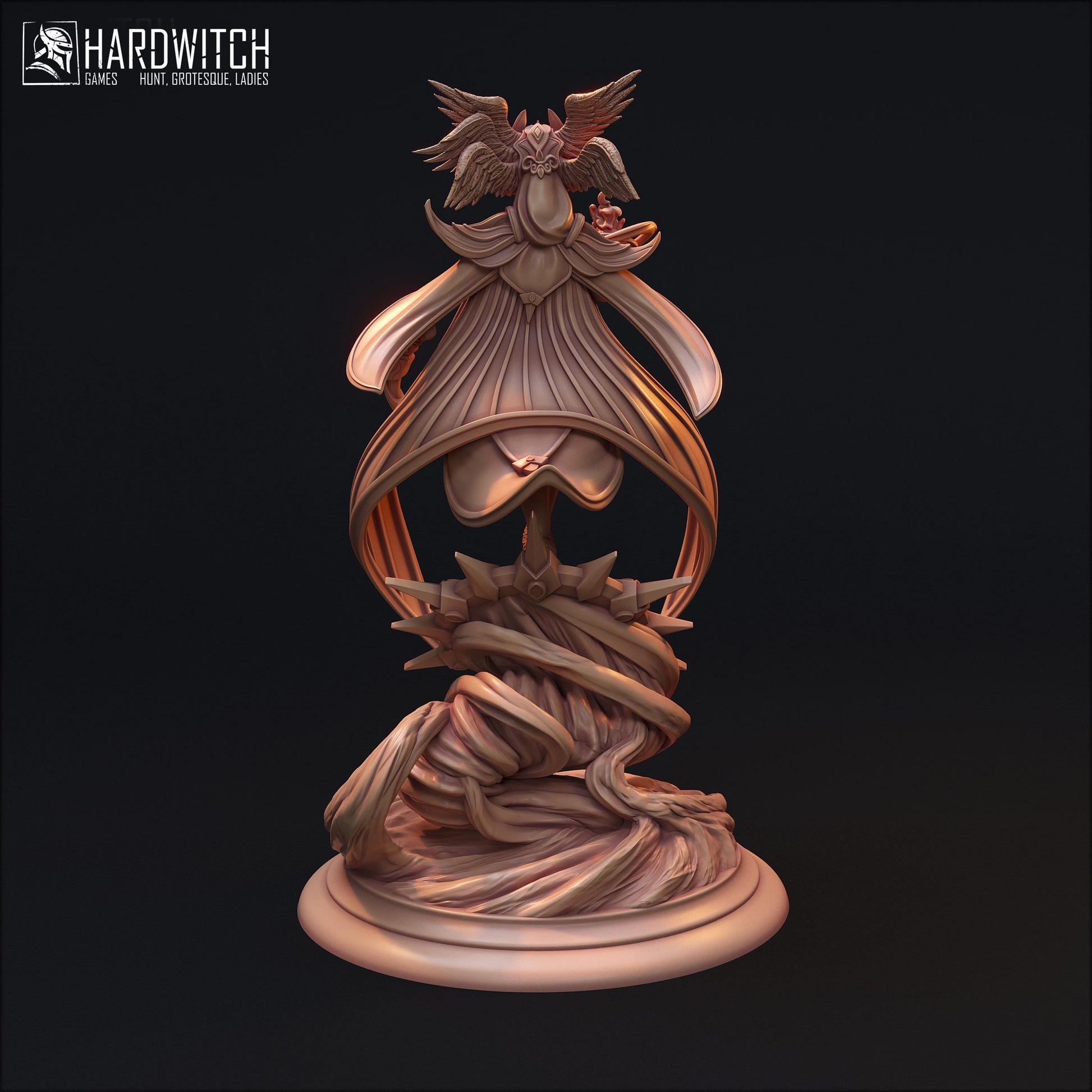 Attrakarda Tornik | DnD Female Fantasy Wizard Sorceress collectible Miniature | 32mm / 75mm | by Hardwitch Games