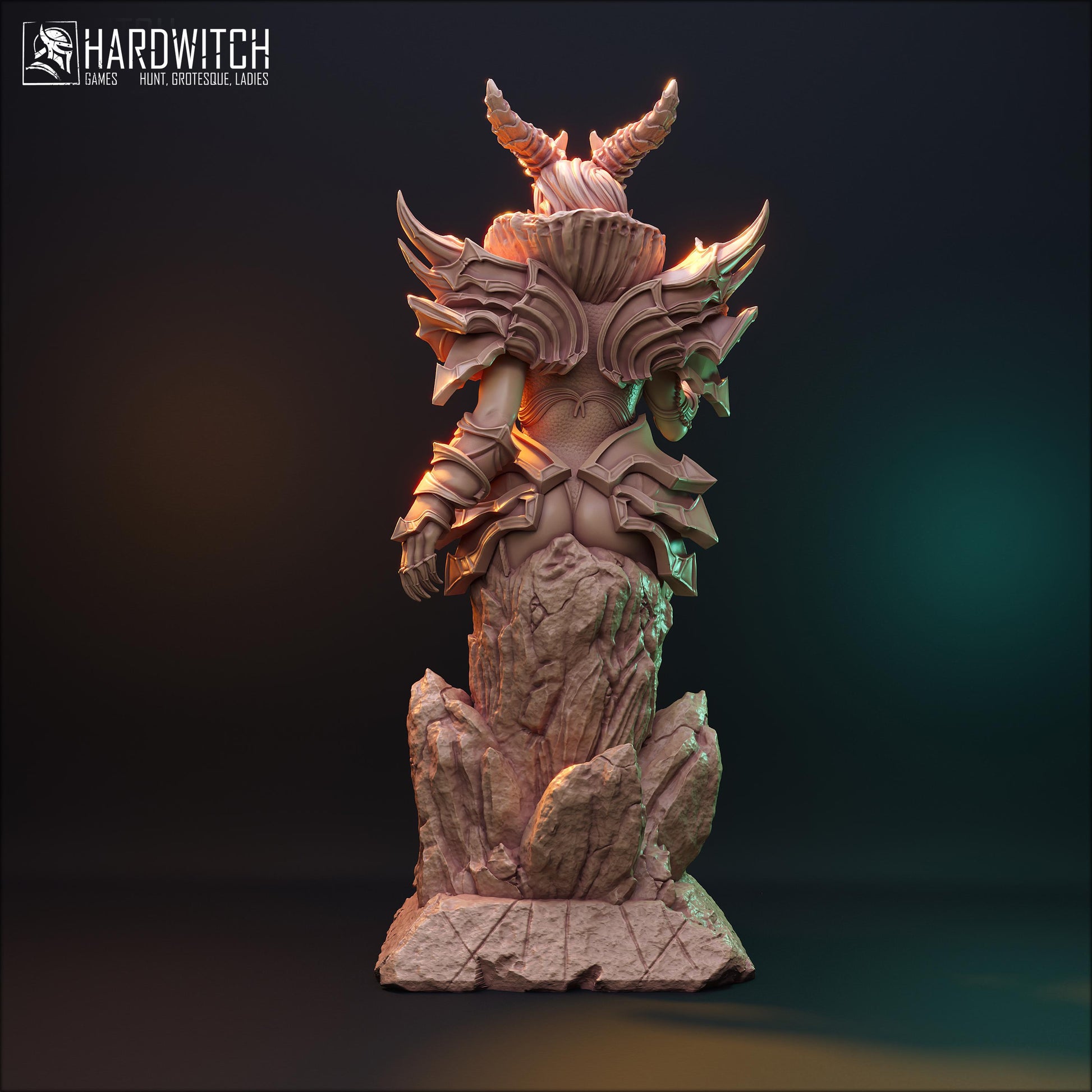 Sardora Vanthim Bust | DnD Female Fantasy Demon Wizard collectible Miniature | 32mm / 75mm | by Hardwitch Games