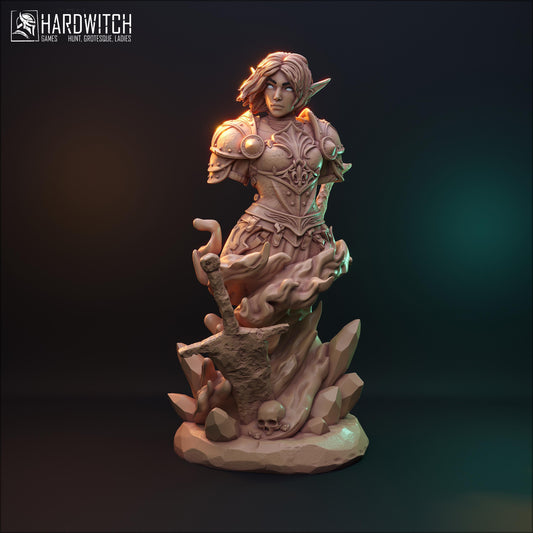 Tyrese Vanthim Bust | DnD Female Fantasy Elf Warrior collectible Miniature | 32mm / 75mm | by Hardwitch Games