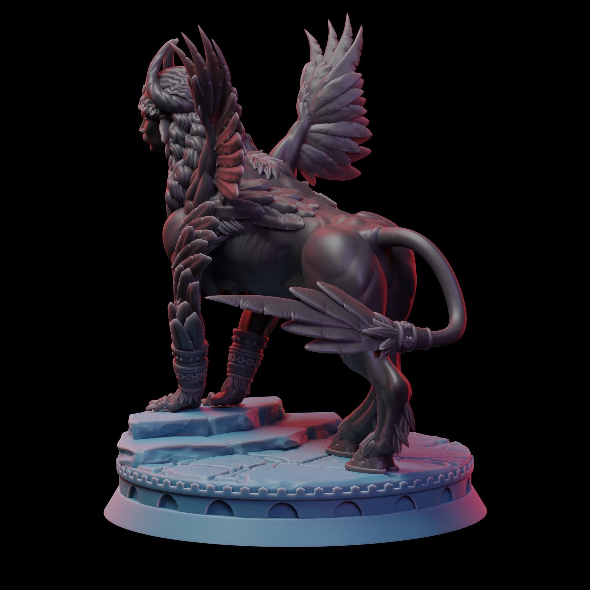 Sons of Lamassu | DnD Sphinx Chimera Monster Collectible Miniature | by 3DPZ Studios