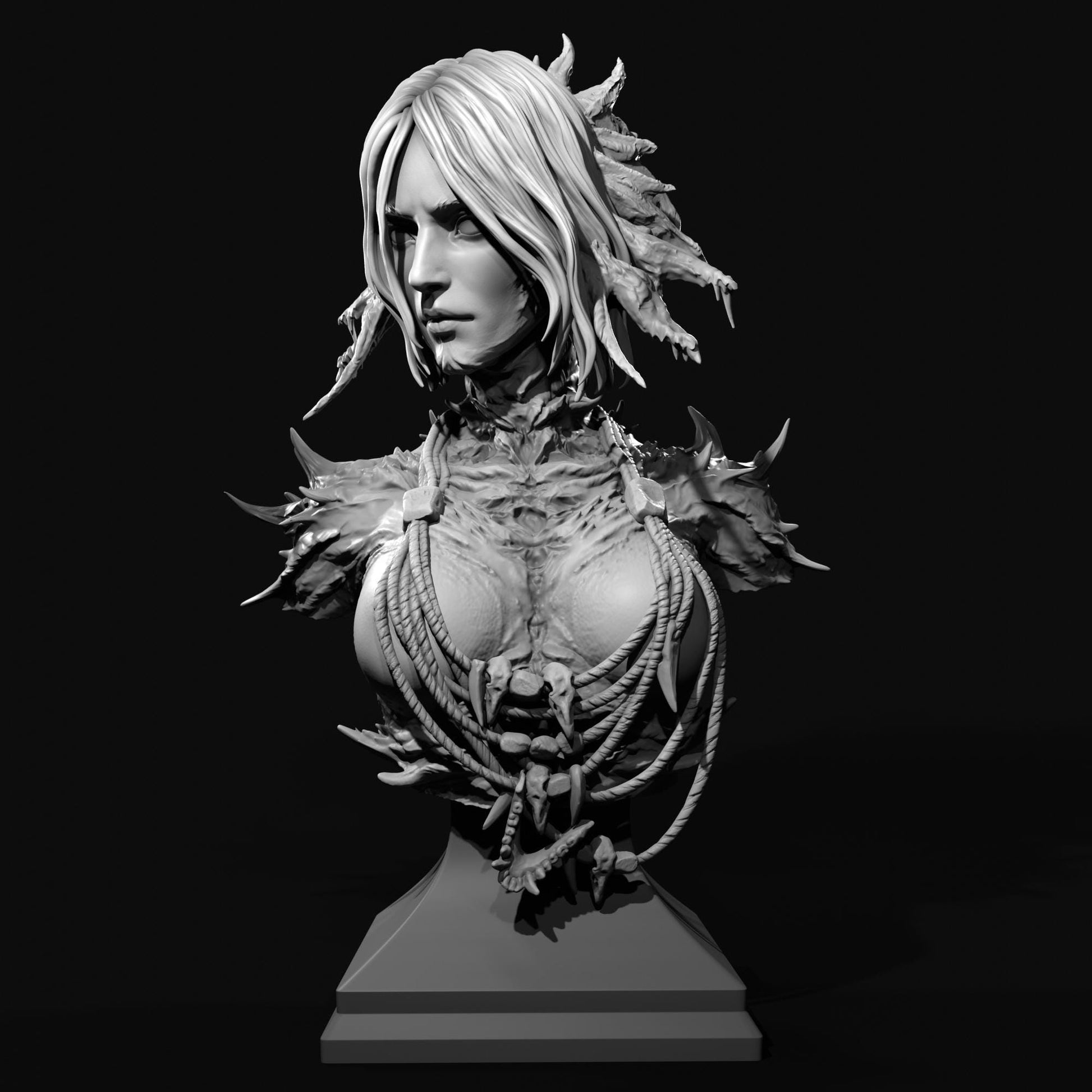 Harpy Bust | Female Demon Monster Girl Collectible Miniature Statue | by Arxila