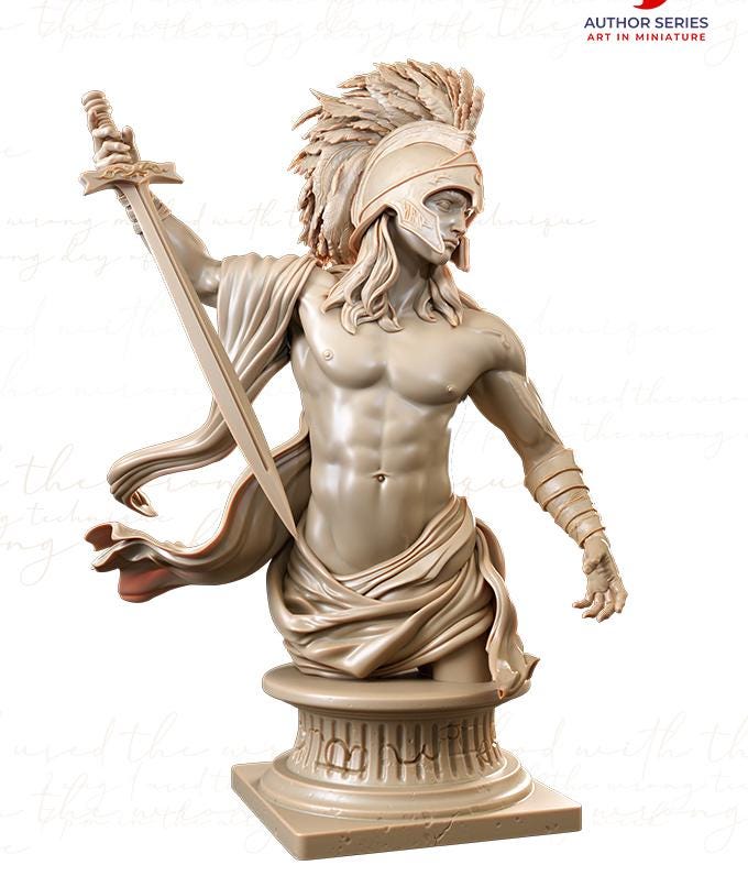 Apolo Busts | Greek Mythology Collectible 3D Printed Statue Diorama | by Authorseries Studio