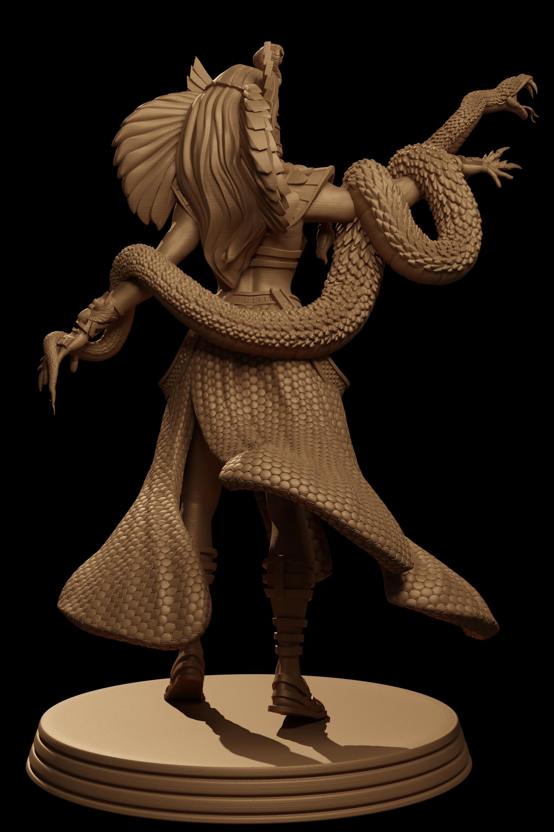 Tiadura, the Snake Sorcerer | DnD Female Human Druid Warlock Egyptian Collectible Tabletop Miniature | 32mm / 75mm | by Jugglers Miniatures