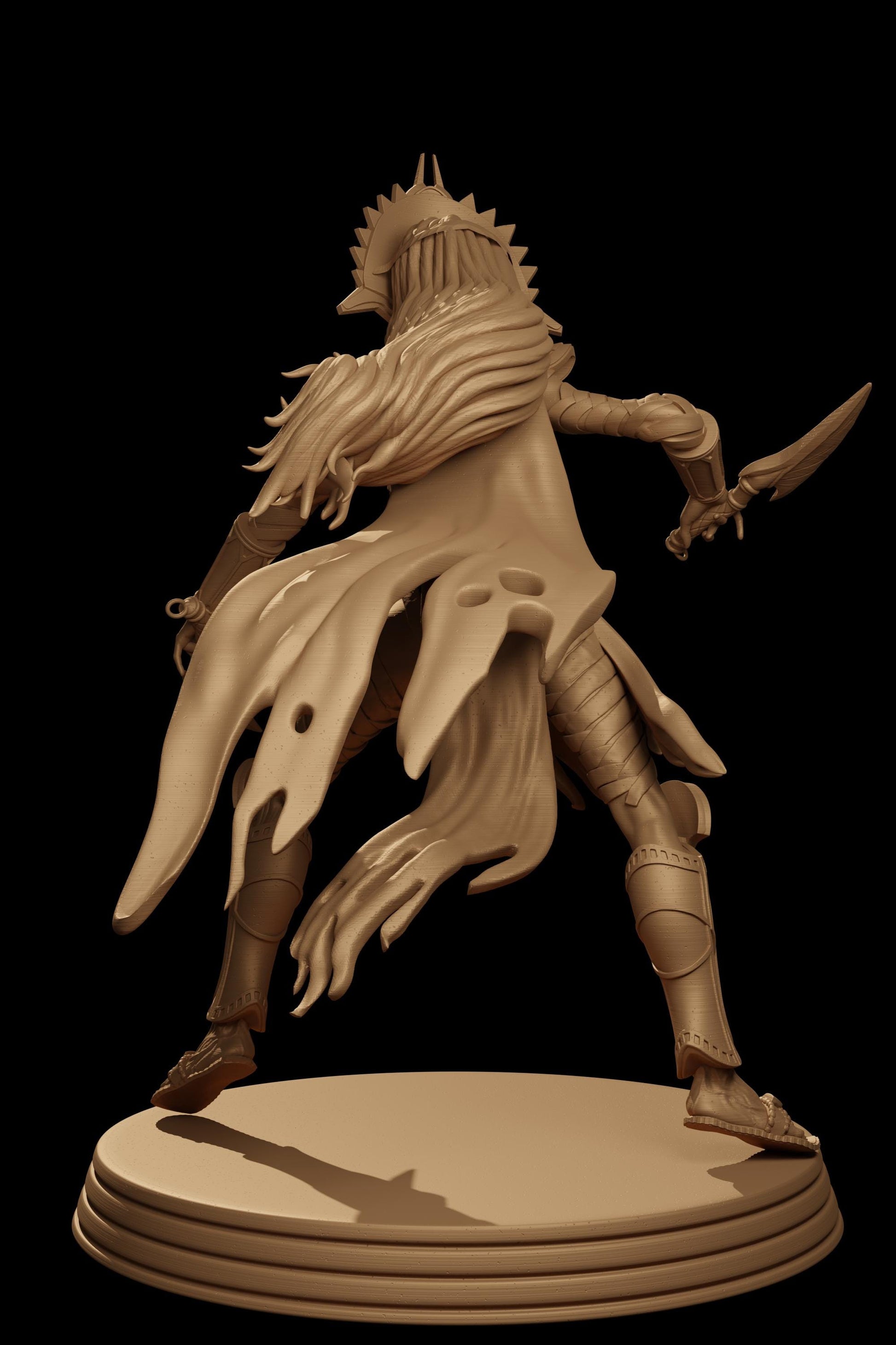 Zahnet, the Undead Queen | DnD Female Zombie Lich Warrior Egyptian Collectible Tabletop Miniature | 32mm / 75mm | by Jugglers Miniatures