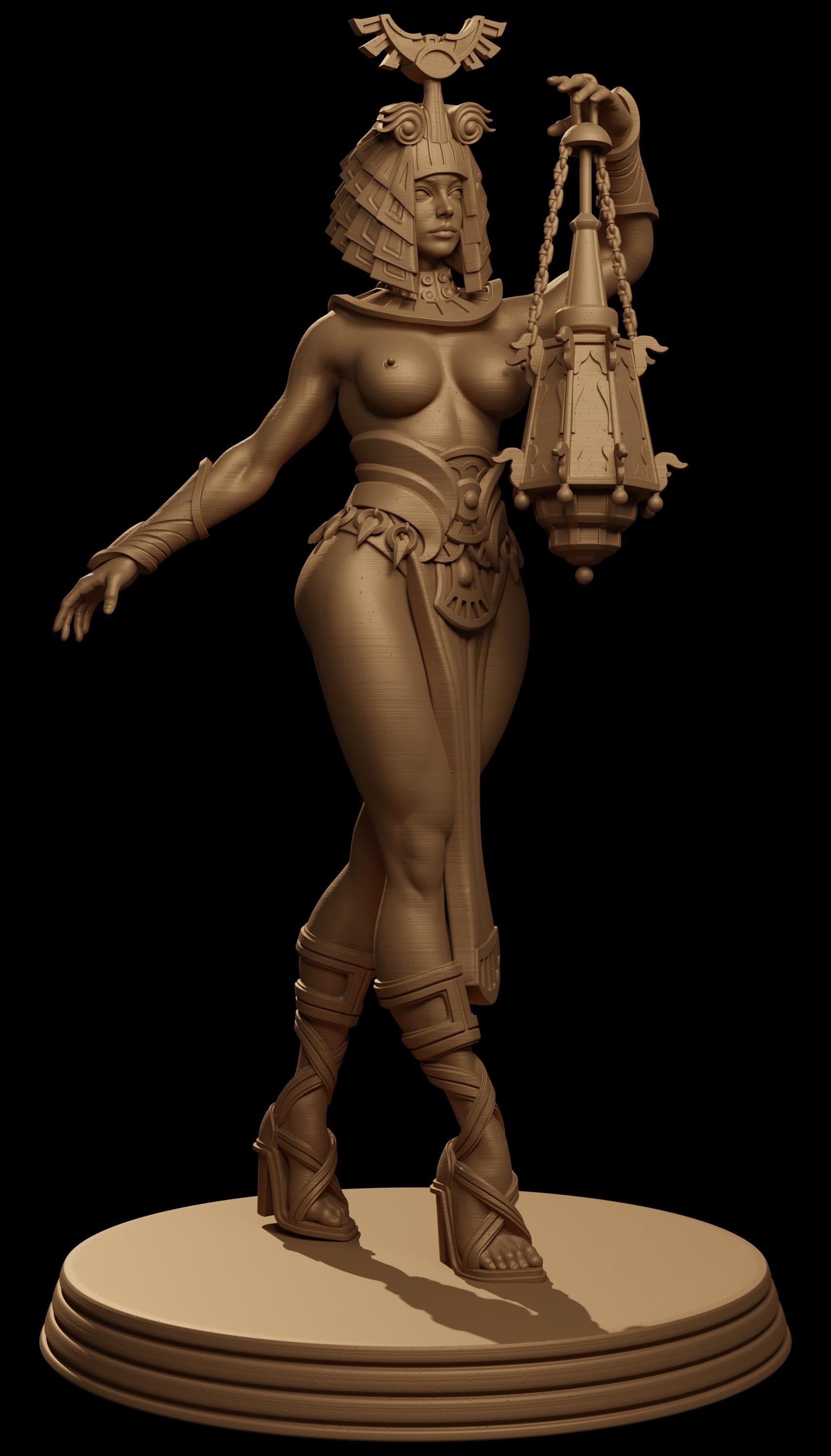 Rousa, the Wizard Pathfinder | DnD Female Human Warlock Witch Egyptian Collectible Tabletop Miniature | 32mm / 75mm | by Jugglers Miniatures