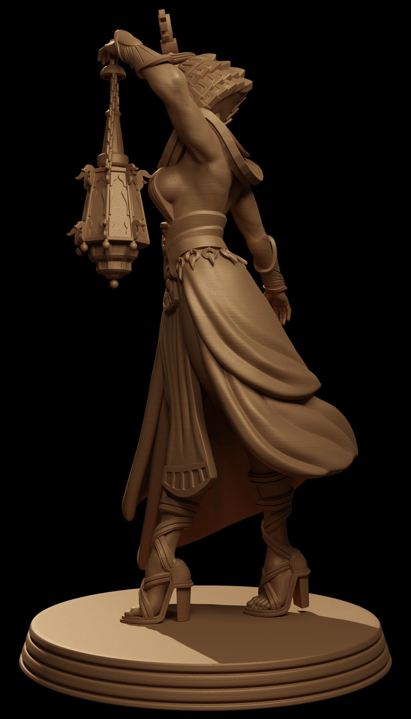 Rousa, the Wizard Pathfinder | DnD Female Human Warlock Witch Egyptian Collectible Tabletop Miniature | 32mm / 75mm | by Jugglers Miniatures