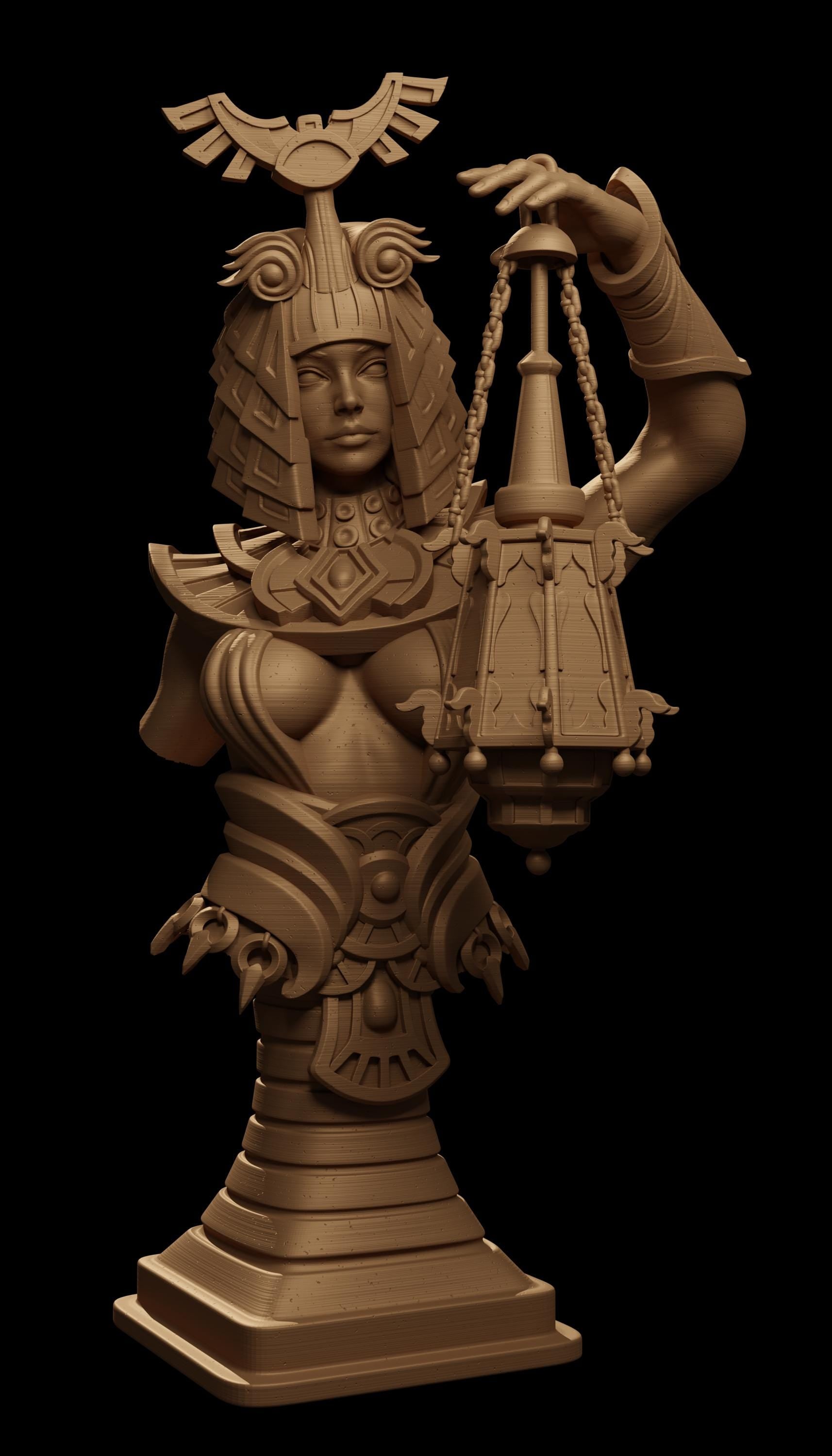 Rousa, the Wizard Pathfinder | DnD Female Human Warlock Witch Egyptian Collectible Tabletop Miniature | 32mm / 75mm | by Jugglers Miniatures