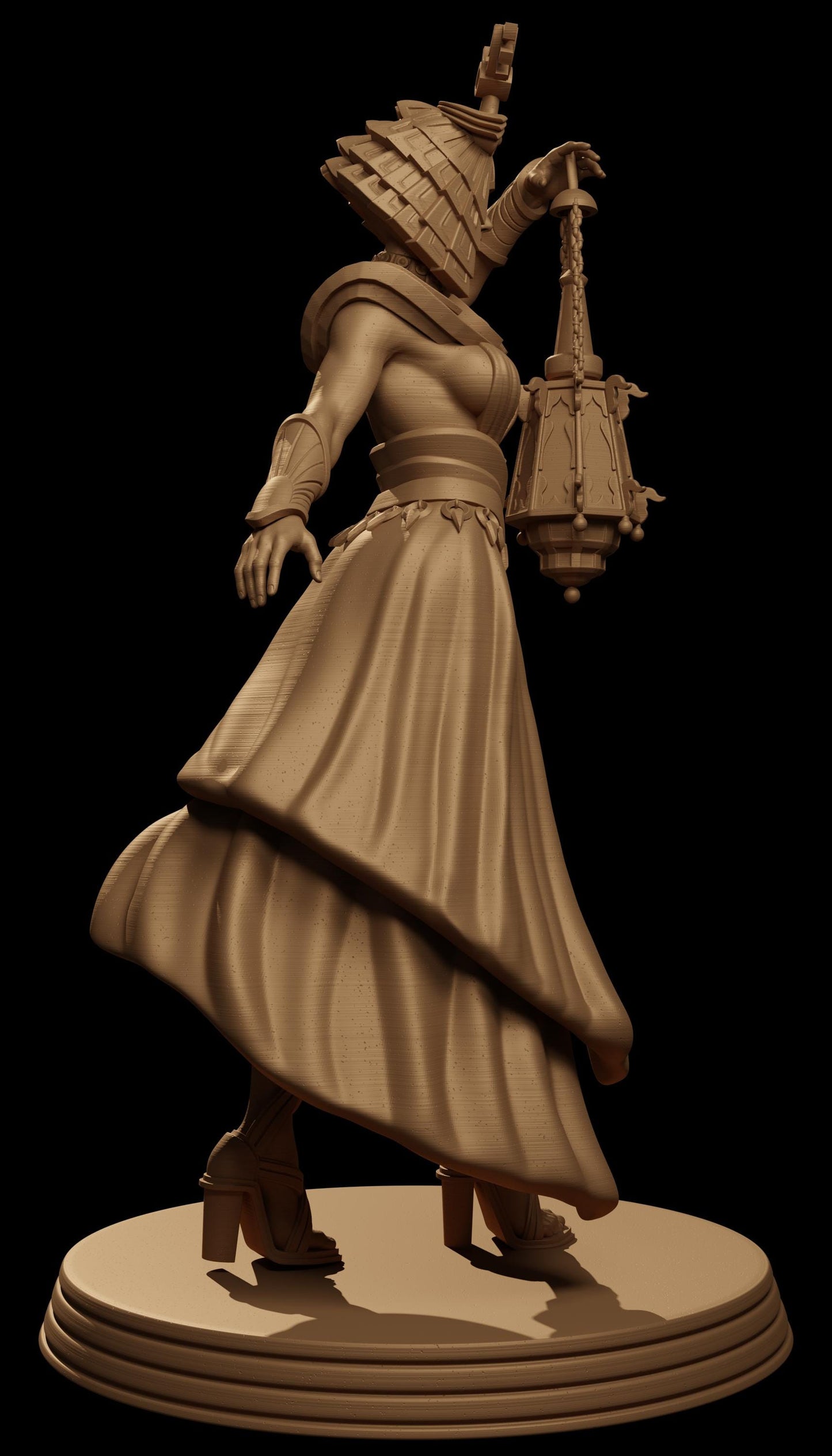 Rousa, the Wizard Pathfinder | DnD Female Human Warlock Witch Egyptian Collectible Tabletop Miniature | 32mm / 75mm | by Jugglers Miniatures