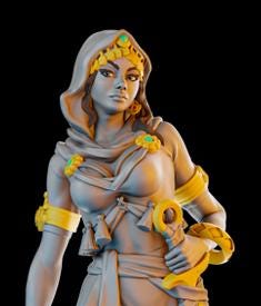 Chandani | DnD Female Warrior Rogue Fighter Collectible Tabletop Pinup Miniature | 32mm / 75mm | by Miniatures Cave