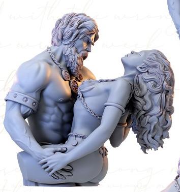 The Dancers Busts | Fantasy Collectible Resin Statue Scale Model | by Authorseries Studio