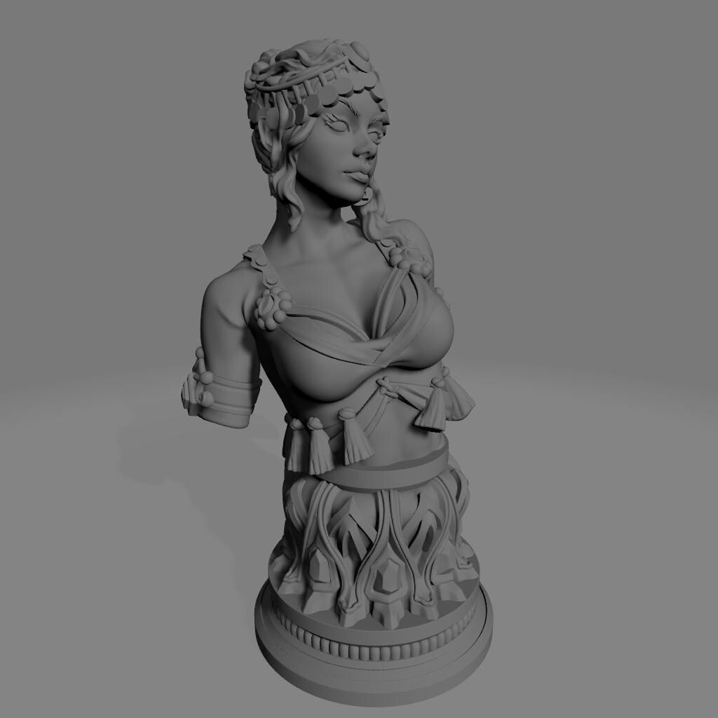 Chandani | DnD Female Warrior Rogue Fighter Collectible Tabletop Pinup Miniature | 32mm / 75mm | by Miniatures Cave