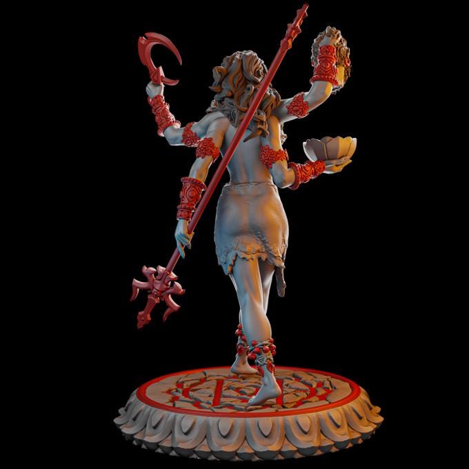 Qali | DnD Female Warrior Rogue Fighter Collectible Tabletop Pinup Miniature | 32mm / 75mm | by Miniatures Cave