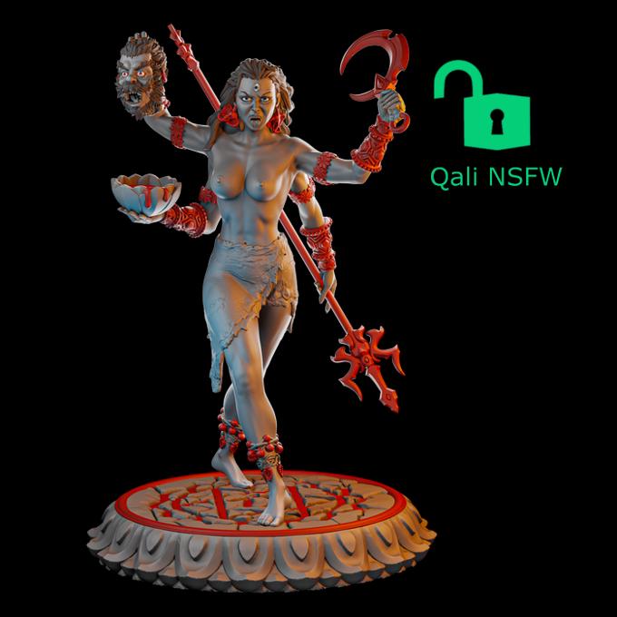 Qali | DnD Female Warrior Rogue Fighter Collectible Tabletop Pinup Miniature | 32mm / 75mm | by Miniatures Cave