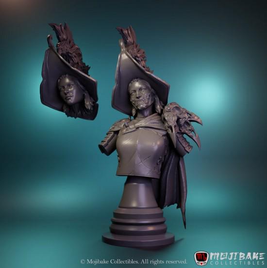 Captain Aralys | DnD Female Paladin Knight Collectible Resin Miniature | 75mm | by Mojibake Collectibles