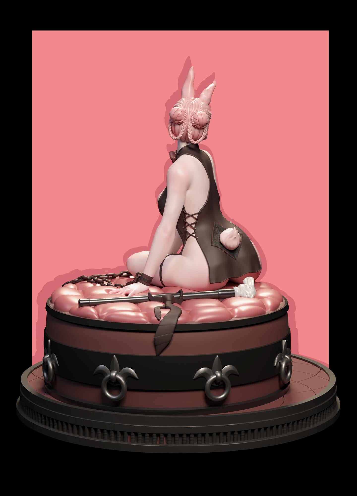 Seductive Bunny Girl | Female Fantasy Kemonimimi Collectible Resin Pin-up Miniature Statue | by Post Prints