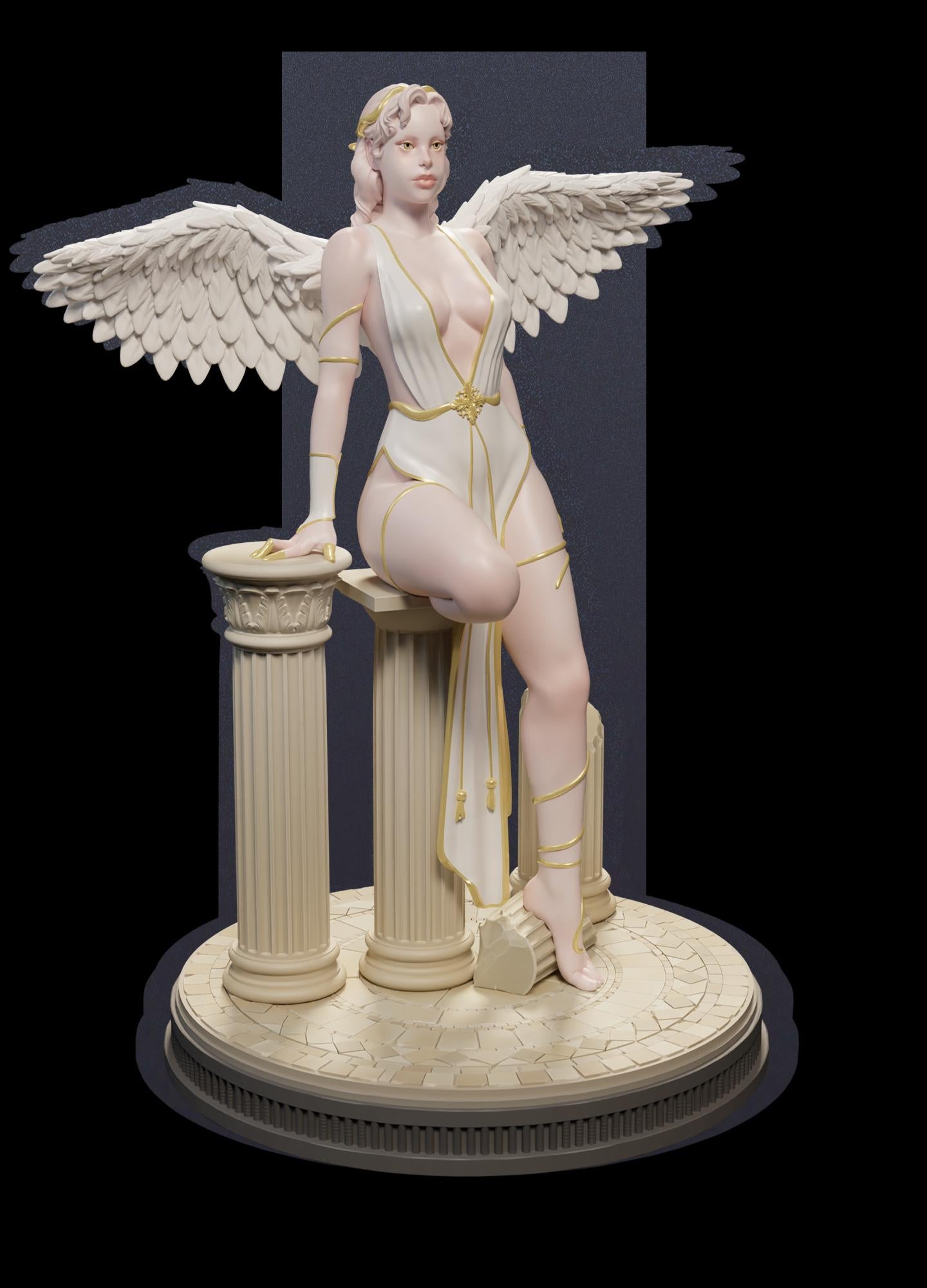 Tisania | Female Angel Holy Divine Collectible Resin Pinup Miniature | by Post Prints