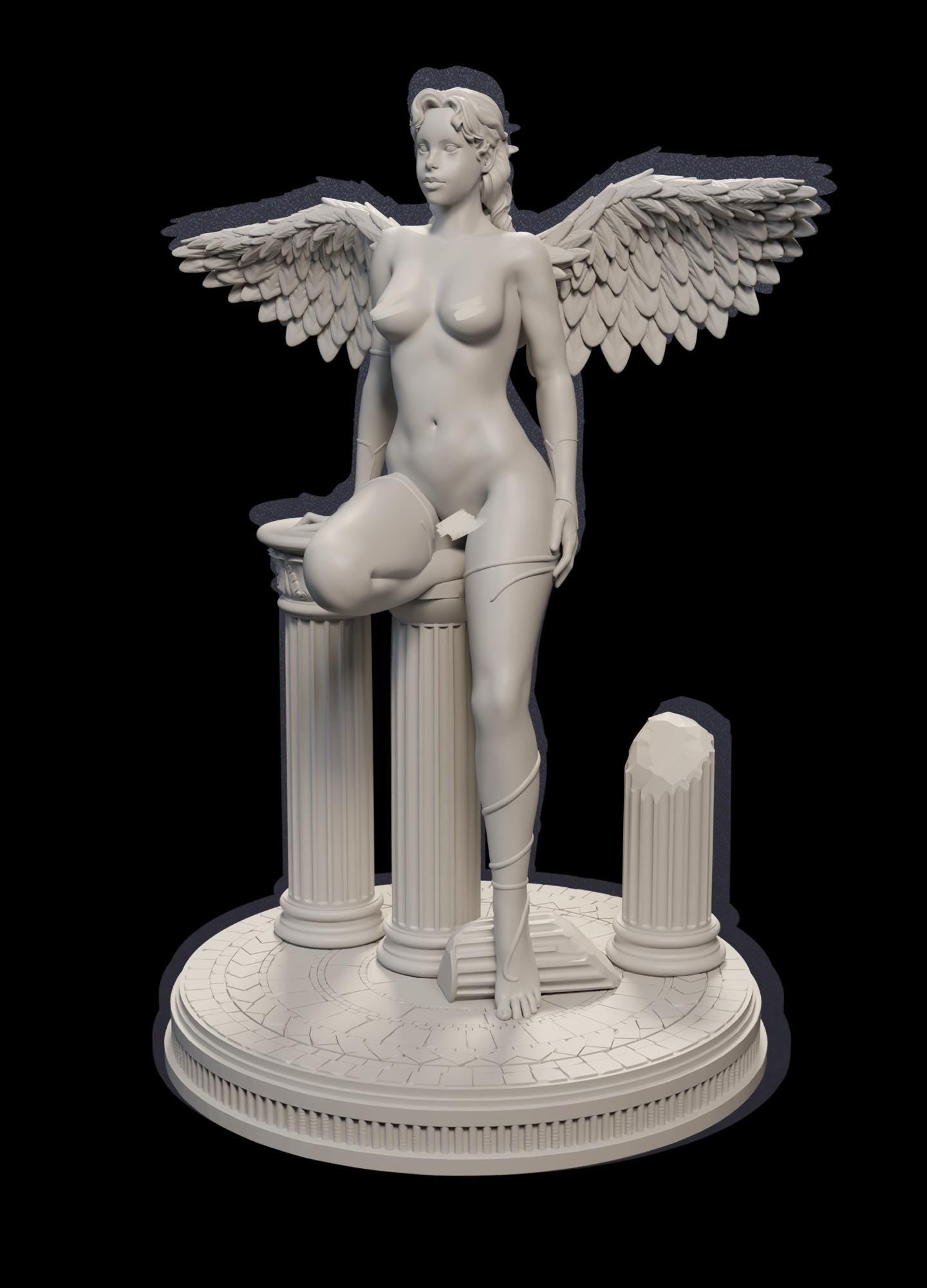 Tisania | Female Angel Holy Divine Collectible Resin Pinup Miniature | by Post Prints