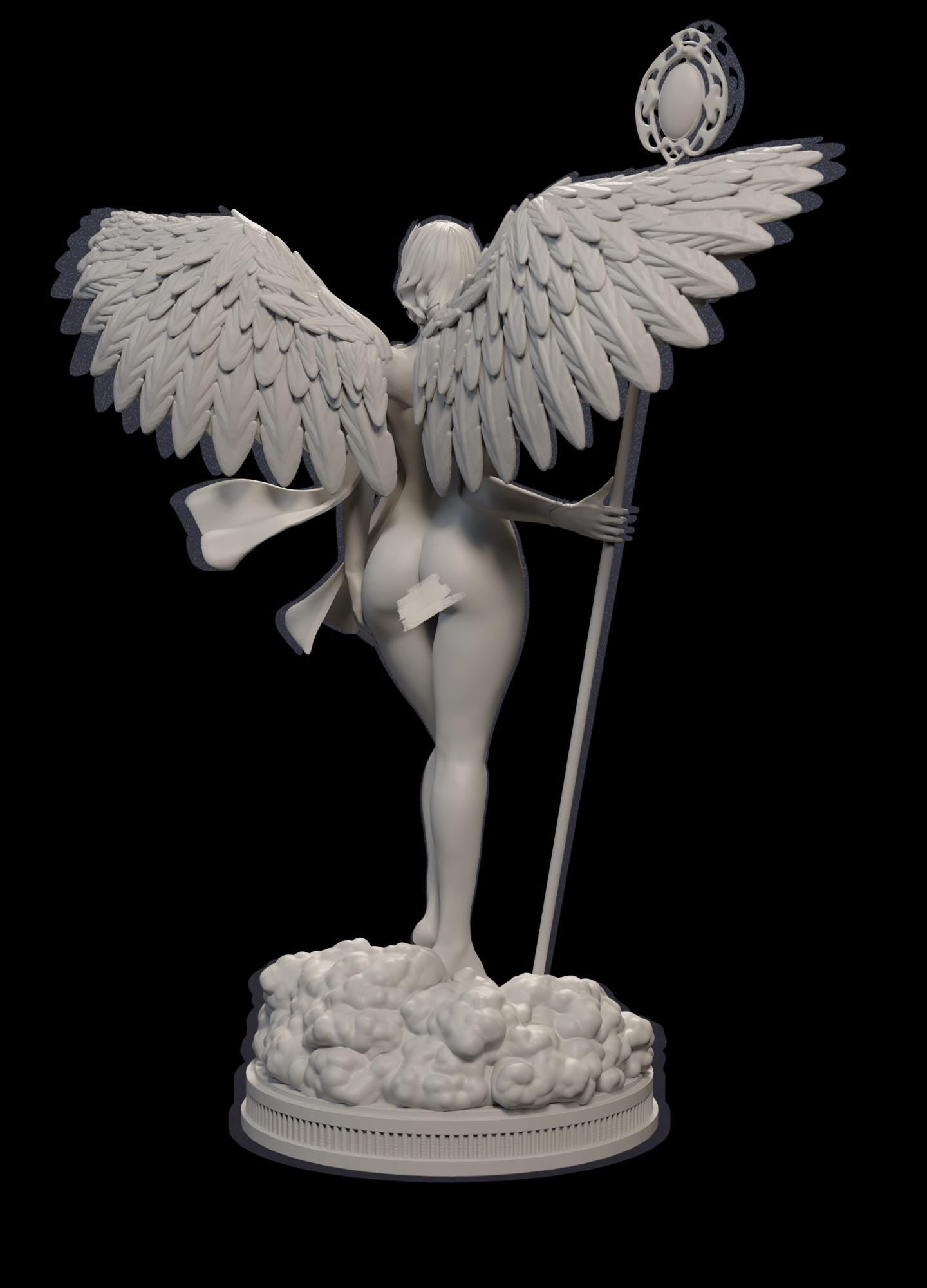 Velmora | Female Angel Holy Divine Collectible Resin Pinup Miniature | by Post Prints