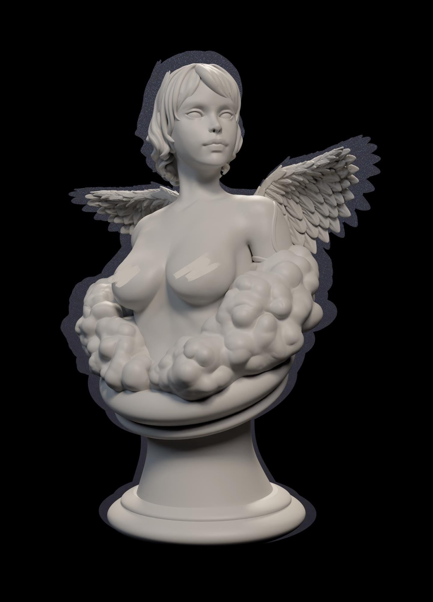 Velmora | Female Angel Holy Divine Collectible Resin Pinup Miniature | by Post Prints
