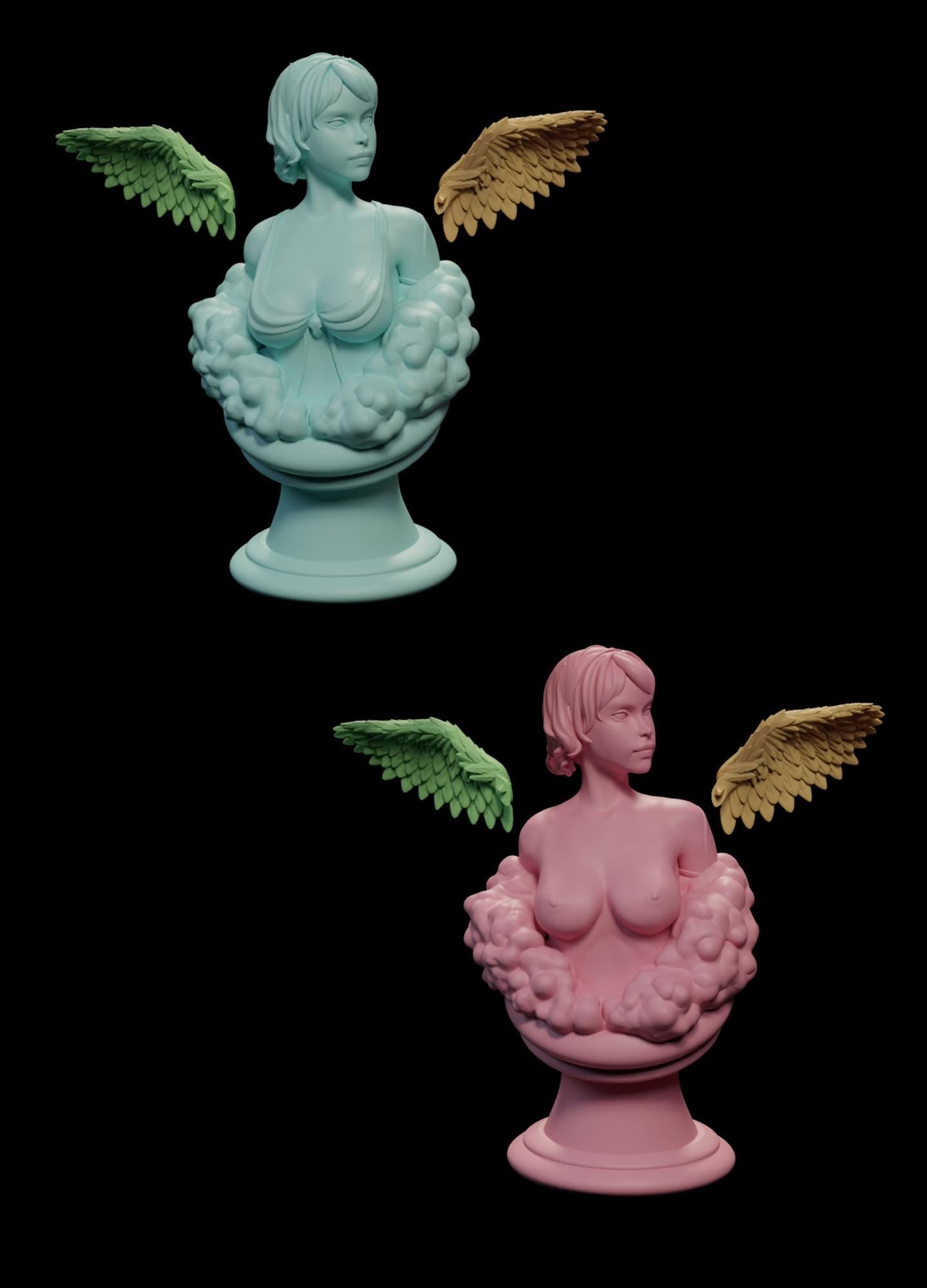 Velmora | Female Angel Holy Divine Collectible Resin Pinup Miniature | by Post Prints