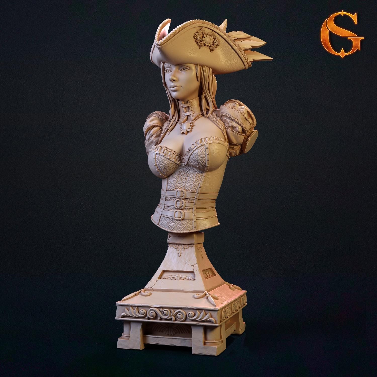 Gisela Krause, Landsknecht Bust | Collectible Resin Miniature Statue | by Solgood Forge