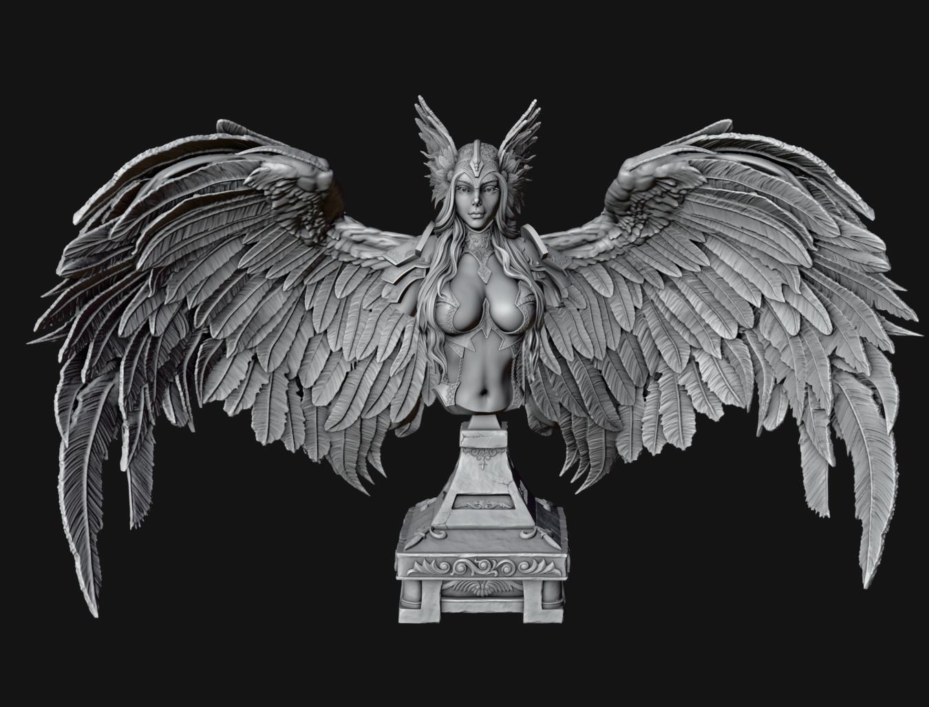 Hrist Odsdottry, Valkyrie Bust | Collectible Resin Miniature Statue | by Solgood Forge