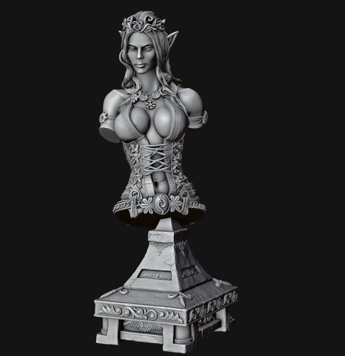 Nora Petalsplay Bust | Collectible Resin Miniature Statue | by Solgood Forge