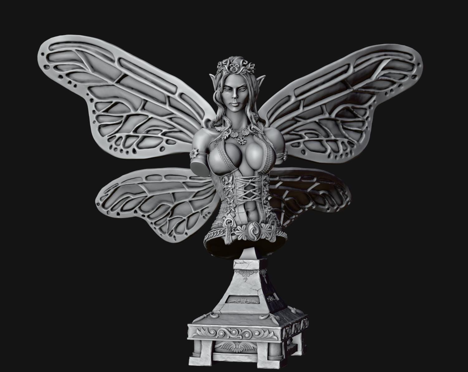 Nora Petalsplay Bust | Collectible Resin Miniature Statue | by Solgood Forge