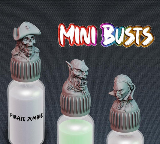 3D Colour Caps - Busts | Resin Paint Dropper bottle replaceable caps | by Crosslances