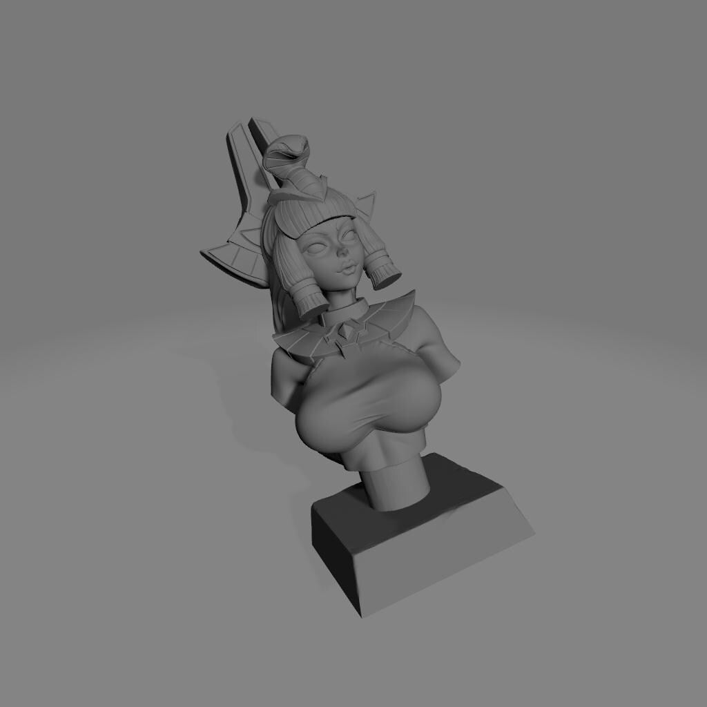 Azazi, the Snake Priestess Bust | Collectible Resin Pinup Miniatures Display Statues | by Red Clay Collectibles