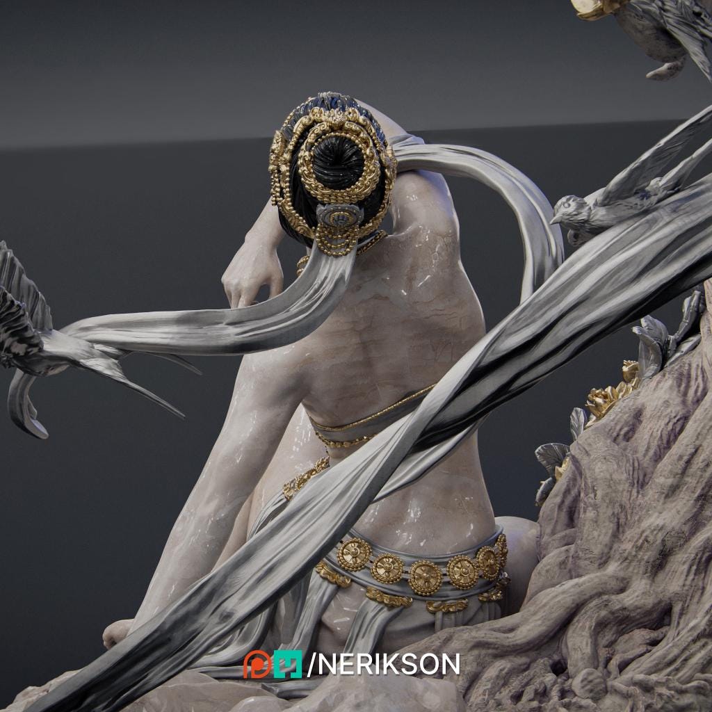 Spring Diorama | Collectible 3D Printed Four Seasons Statue | by Nerikson